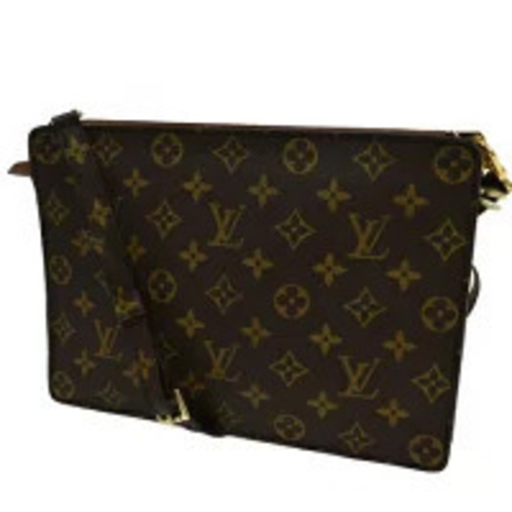 Louis Vuitton Engien Pouch Monogram Leather Shoulder Bag Black